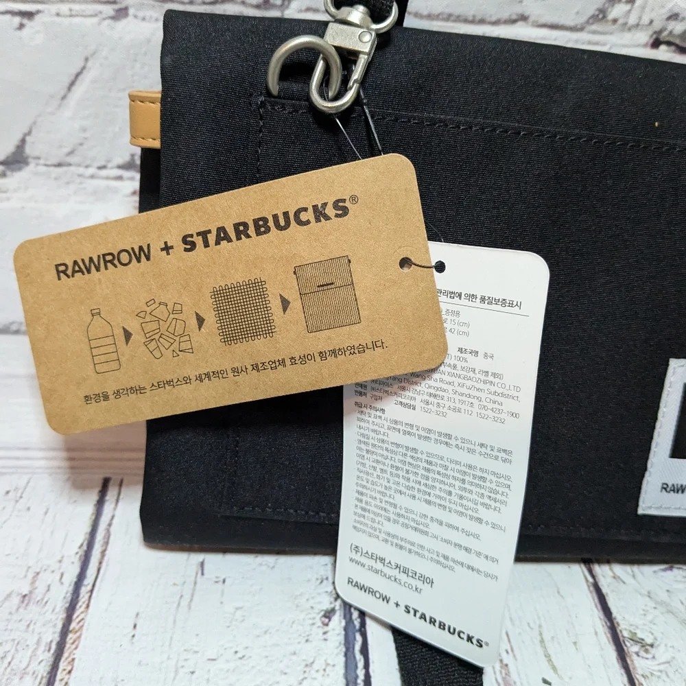 Starbucks‎ Rawrow Black Changeable Purse Crossbody Canvas Bag Recycled Materials